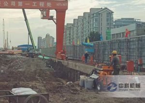 北京市政路橋集團ZK700型混凝土濕噴機施工現(xiàn)場